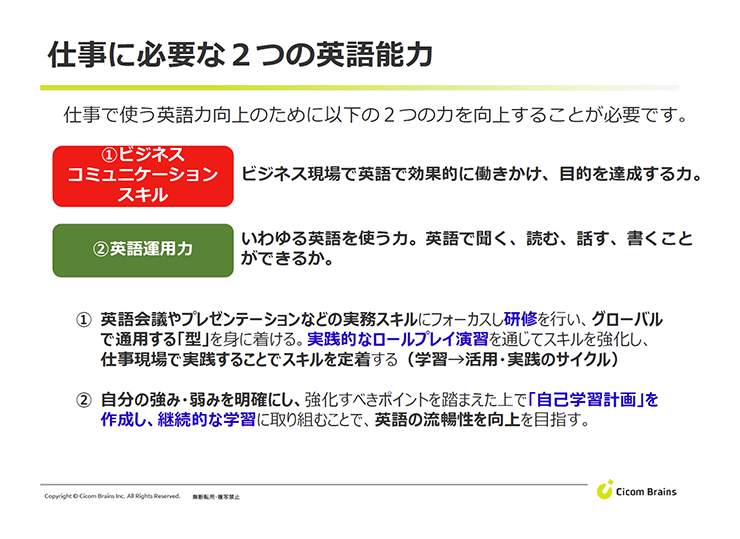 仕事に必要な2つの英語能力